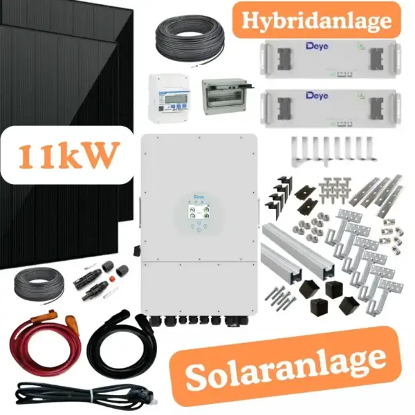 11 kWp Solarset Hybrid PV-Anlage mit Speicher