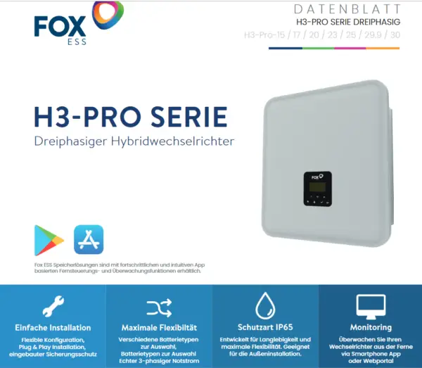 Fox H3 Pro Wechselrichter