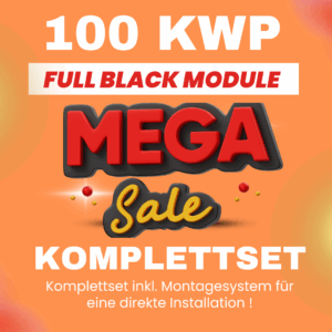 100kW Hochvolt-Hybrid-PV-Anlage mit Notstromfunktion, 440 W Glas-Glas Full Black Modulen & komplettem Montagesystem